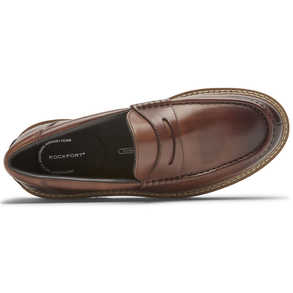 Sapato Vela Rockport Homem Marrom - Peirson Penny Keeper - 43761TMFP